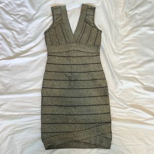 Guess Light Gold Shimmer Bodycon dress